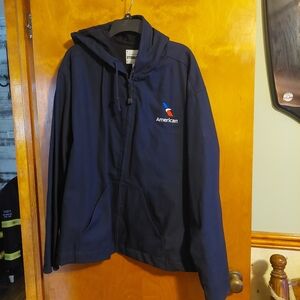 Steelguard American Airlines Hooded Workwear Men's Jacket XL Blue Vintage NWOT